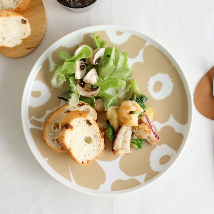 マリメッコ（marimekko） ウニッコ/UNIKKO プレート 25cm ホワイト/ベージュ