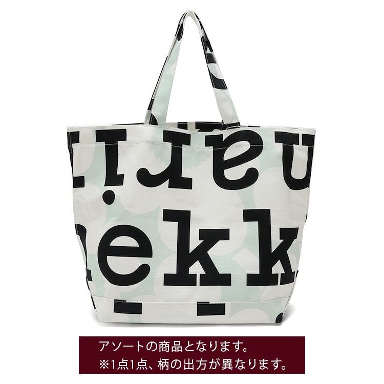 マリメッコ（marimekko） ウニッコ/UNIKKO トートバッグ KIOSKI ライトグリーン/オフホワイト/ブラック