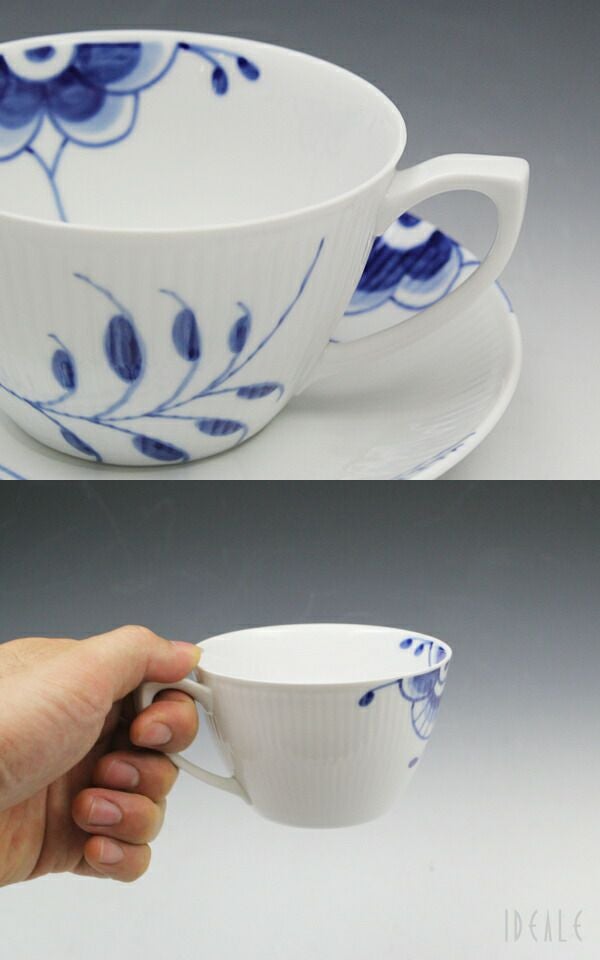 ロイヤルコペンハーゲン（Royal Copenhagen） ブルーフルーテッド メガ/Blue Fluted Mega ティー カプチーノ カップ＆ソーサー 280ml