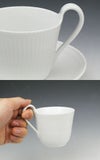 ロイヤルコペンハーゲン（Royal Copenhagen） ホワイトフルーテッド プレイン/White Fluted Plain ティーカップ＆ソーサー ハイハンドル