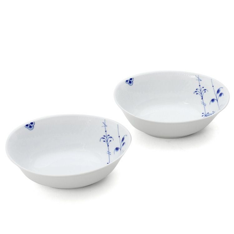 ロイヤルコペンハーゲン（Royal Copenhagen） ブルーパルメッテ/Blue Palmette オーバルボウル ペア 15cm