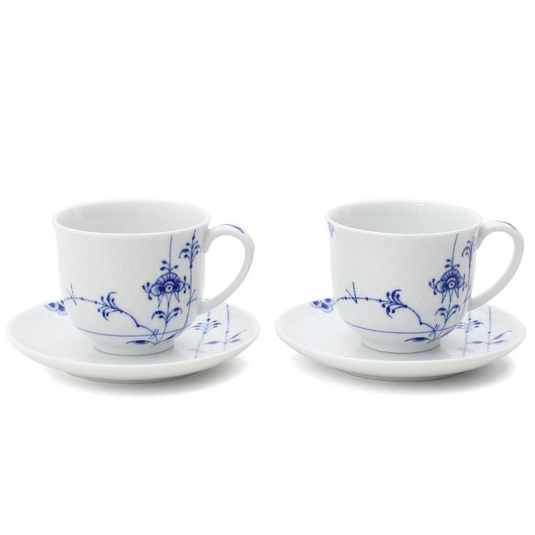 ロイヤルコペンハーゲン（Royal Copenhagen） ブルーパルメッテ/Blue Palmette カップ＆プレート ペア 160ml