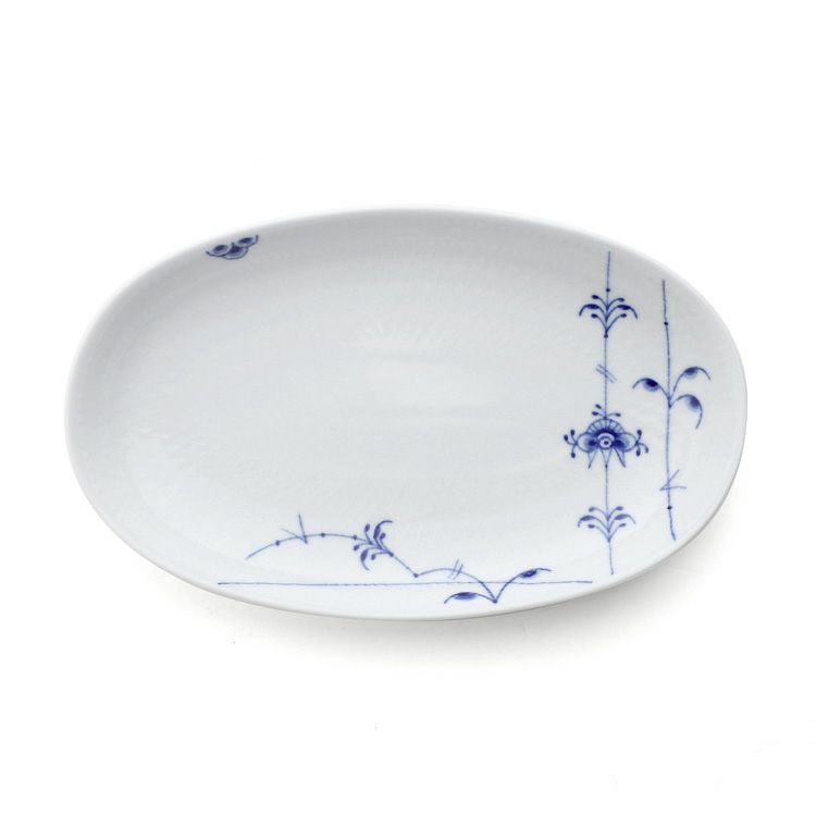 ロイヤルコペンハーゲン（Royal Copenhagen） ブルーパルメッテ/Blue Palmette オーバルディッシュ S 23cm
