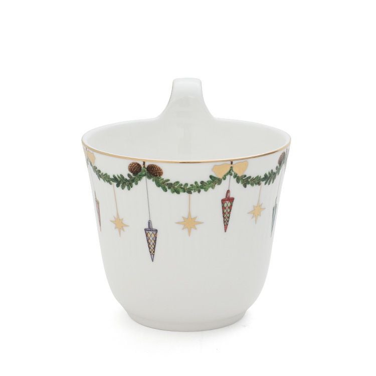 ロイヤルコペンハーゲン（Royal Copenhagen） スターフルーテッド クリスマス/Star Fluted Christmas ハイハンドルマグカップ