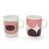 マリメッコ（marimekko） ハルカ＆メローニ/Harka & Melooni  マグカップ 250ml 2個セット ダークワイン/パウダー