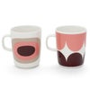 マリメッコ（marimekko） ハルカ＆メローニ/Harka & Melooni  マグカップ 250ml 2個セット ダークワイン/パウダー