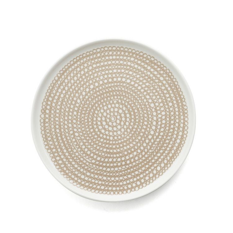 マリメッコ（marimekko） シイルトラプータルハ/SIIRTOLAPUUTARHA プレート 20cm クレイ/ホワイト