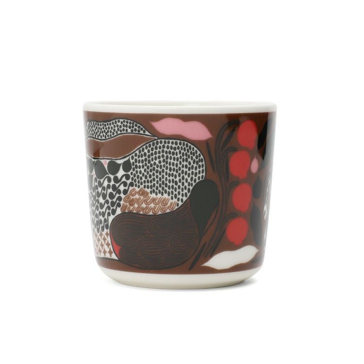 マリメッコ（marimekko） ルサッコ/Rusakko ラテマグ 200ml ブラウン/レッド