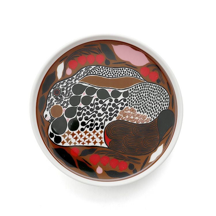 マリメッコ（marimekko） ルサッコ/Rusakko プレート 20cm ブラウン/レッド