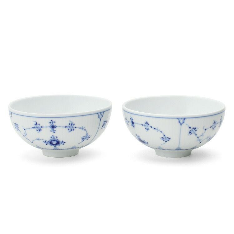 ロイヤルコペンハーゲン（Royal Copenhagen） ブルーフルーテッド プレイン/Blue Fluted Plain ライスボウル ペア