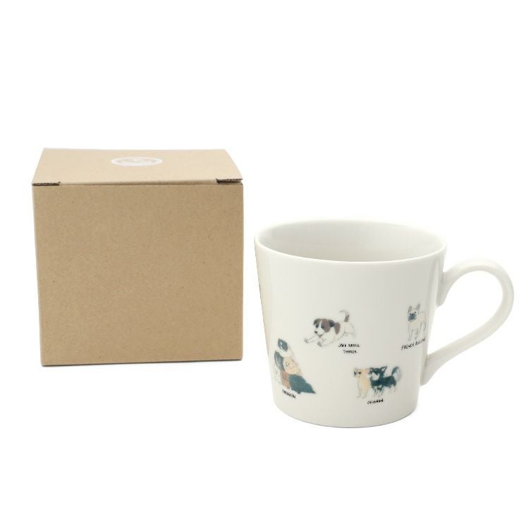 丸モ高木陶器 温感ゆる犬マグカップ