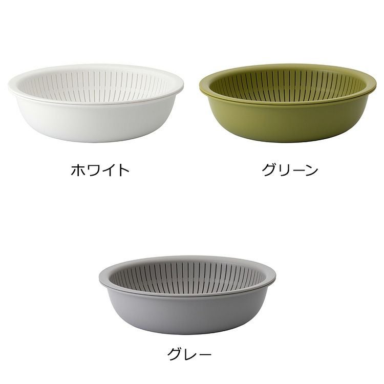 ライクイット（like-it） /米とぎにも使えるザルとボウル 浅型