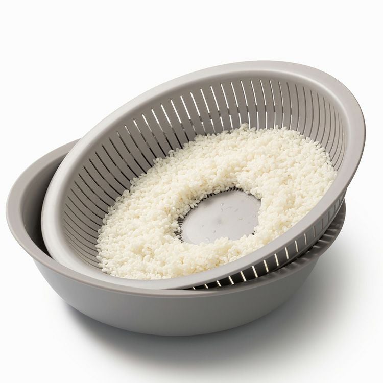 ライクイット（like-it） /米とぎにも使えるザルとボウル 浅型