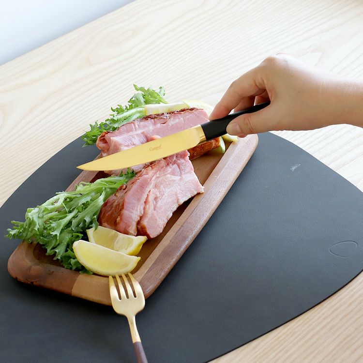 クチポール（Cutipol） リブ/RIB ステーキナイフ 2点セット 化粧箱付 ブラックマットゴールド