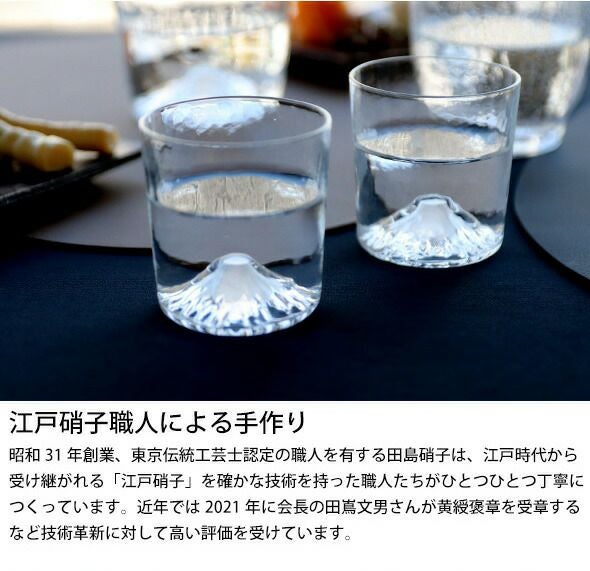 藍花×田島硝子 富士山 冷酒セット