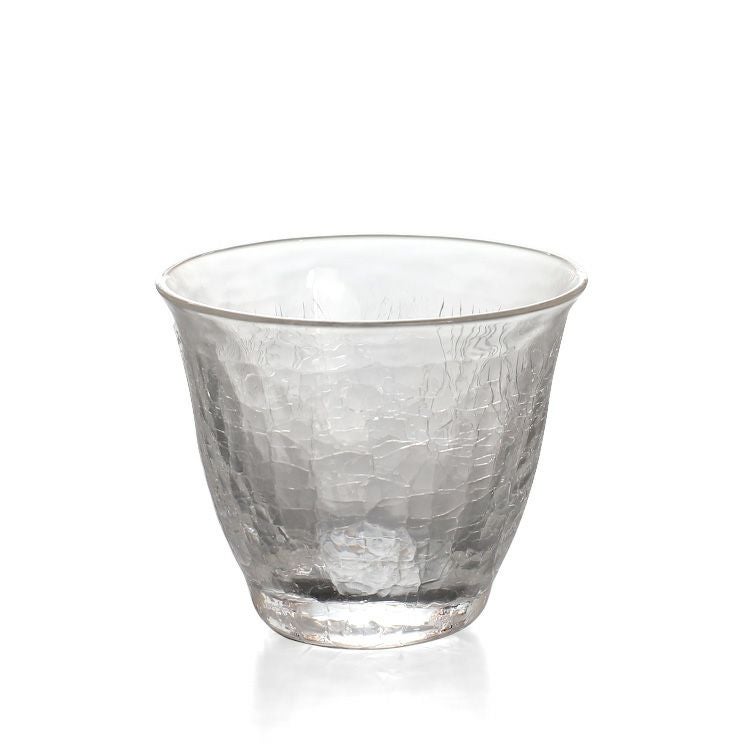 藍花×田島硝子 雪化粧 冷酒セット （片口1個、ぐい呑2個）