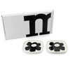 マリメッコ（marimekko） ウニッコ/Unikko プレートセット 10cm×10cm ブラック/シルバー