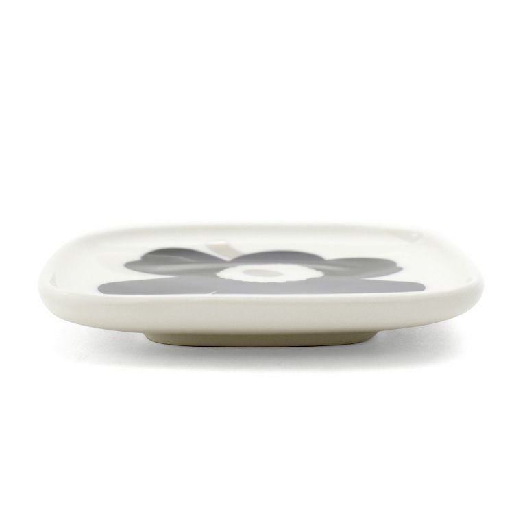 マリメッコ（marimekko） ウニッコ/Unikko プレートセット 10cm×10cm ブラック/シルバー