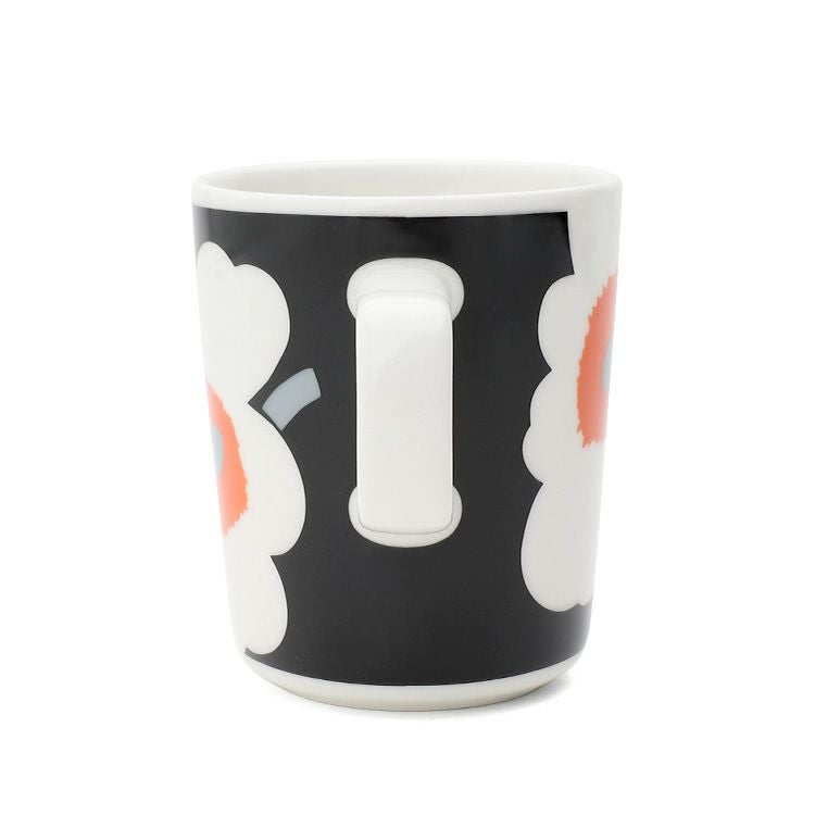 マリメッコ（marimekko） ウニッコ/UNIKKO マグカップ 250ml ブラック/オレンジ