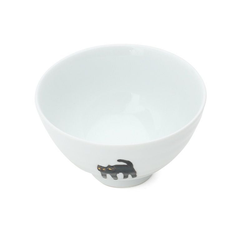 藍花 三猫さんぽ 飯碗