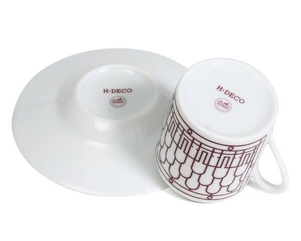 ★★★アウトレット（訳あり）★★★ エルメス（HERMES） アッシュデコ/H Deco コーヒーカップ&ソーサー ペア