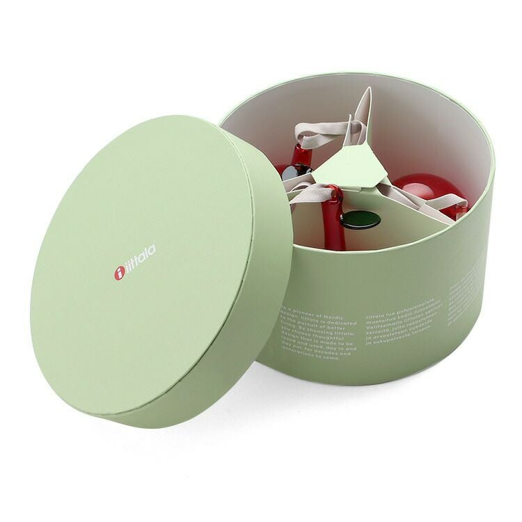 イッタラ（iittala） キュリアス マインド オブ オイバ トイッカ/OTC オーナメント ガラス アップル 3個セット 60mm レッド