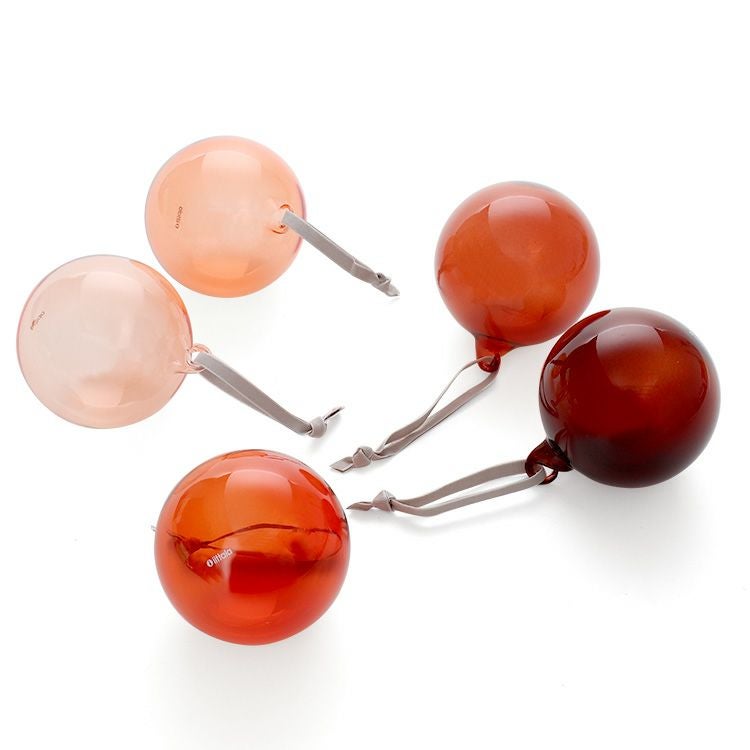 イッタラ（iittala） オーナメント ガラス玉 5個セット レッド