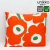 マリメッコ（marimekko） ウニッコ/Unikko 枕カバー 50x60cm オフホワイト/オレンジ/グリーン