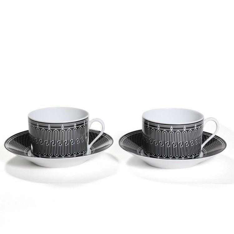 ★★★箱だけ難あり★★★ エルメス（HERMES） アッシュデコ/H Deco ブレックファスト カップ＆ソーサー ペア [hr]