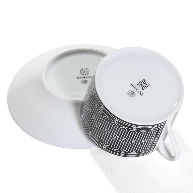 ★★★箱だけ難あり★★★ エルメス（HERMES） アッシュデコ/H Deco ブレックファスト カップ＆ソーサー ペア [hr]