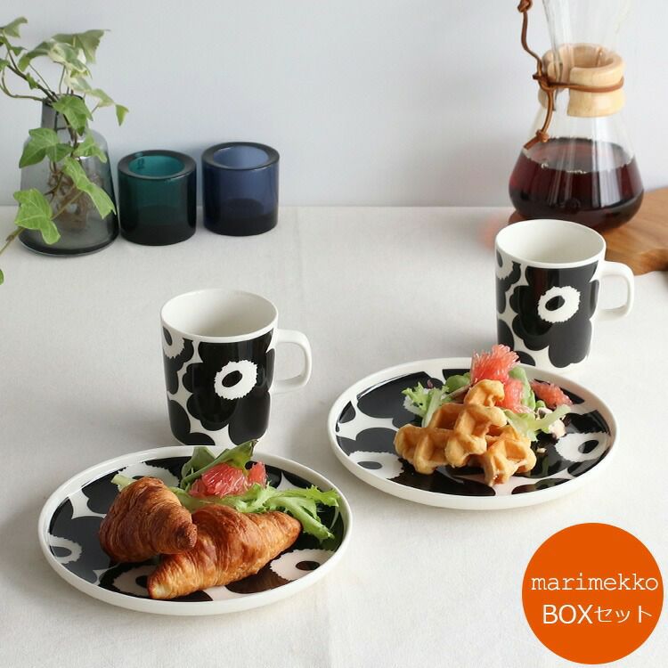 マリメッコ（marimekko） ウニッコ/UNIKKO マグ250ml×2点＆プレート